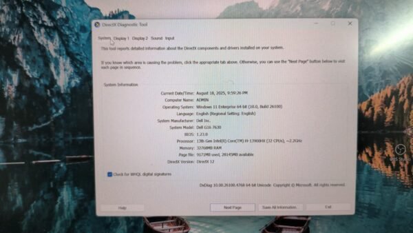 Dell G16 7630 Second I9-13900HX 32GB DDR5 1TB SSD RTX 4070 16.0" WQXGA 240Hz W11 - 5 Dell G16 7630 Second I9-13900HX 32GB DDR5 1TB SSD RTX 4070 16.0" WQXGA 240Hz W11 - 5