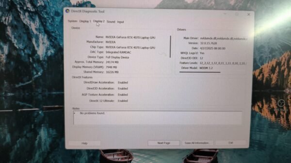 Dell G16 7630 Second I9-13900HX 32GB DDR5 1TB SSD RTX 4070 16.0" WQXGA 240Hz W11 - 6 Dell G16 7630 Second I9-13900HX 32GB DDR5 1TB SSD RTX 4070 16.0" WQXGA 240Hz W11 - 6